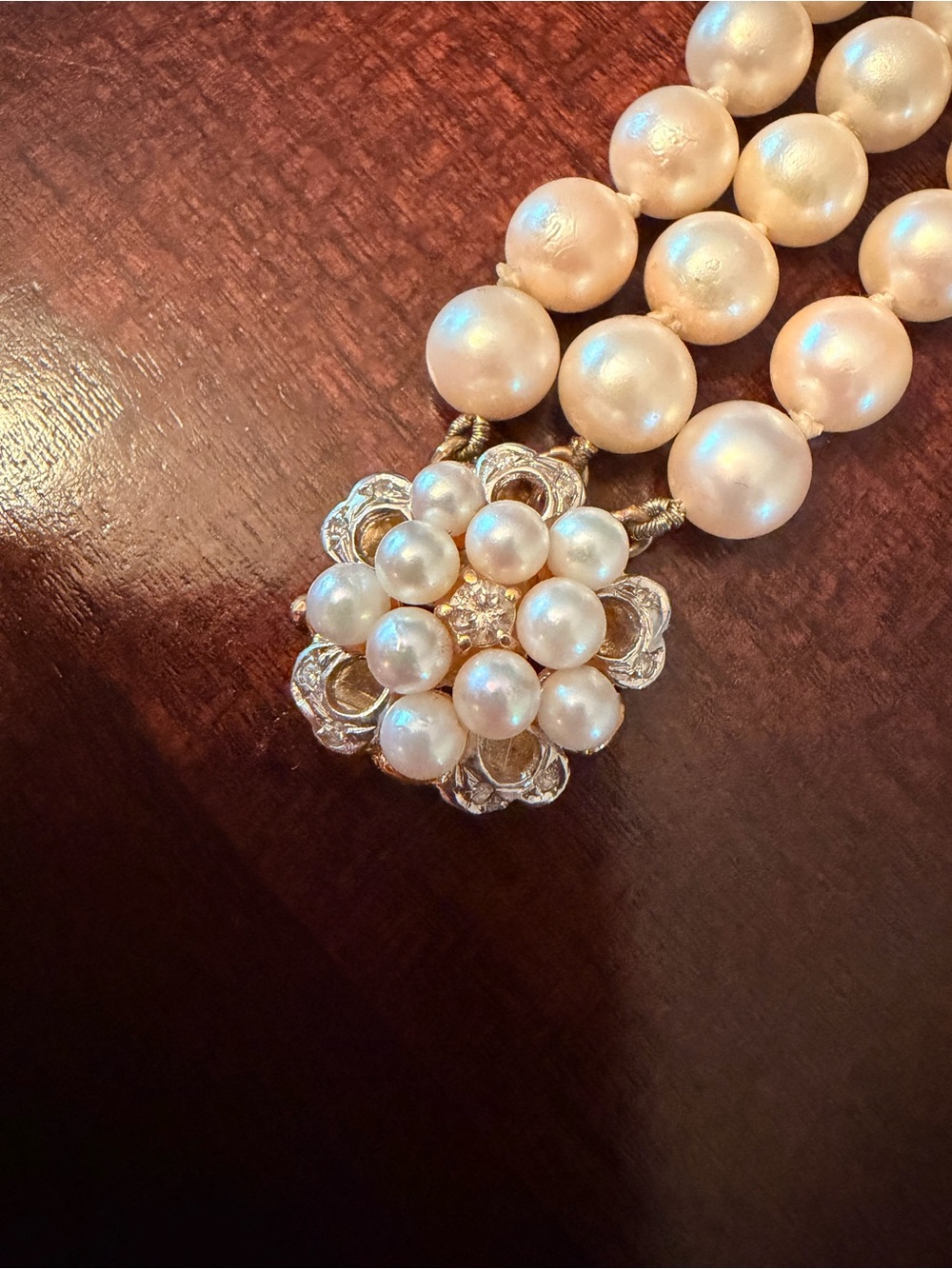 Pearl Cluster 3-Strand Bracelet - 14kt gold - Picture 3 of 7
